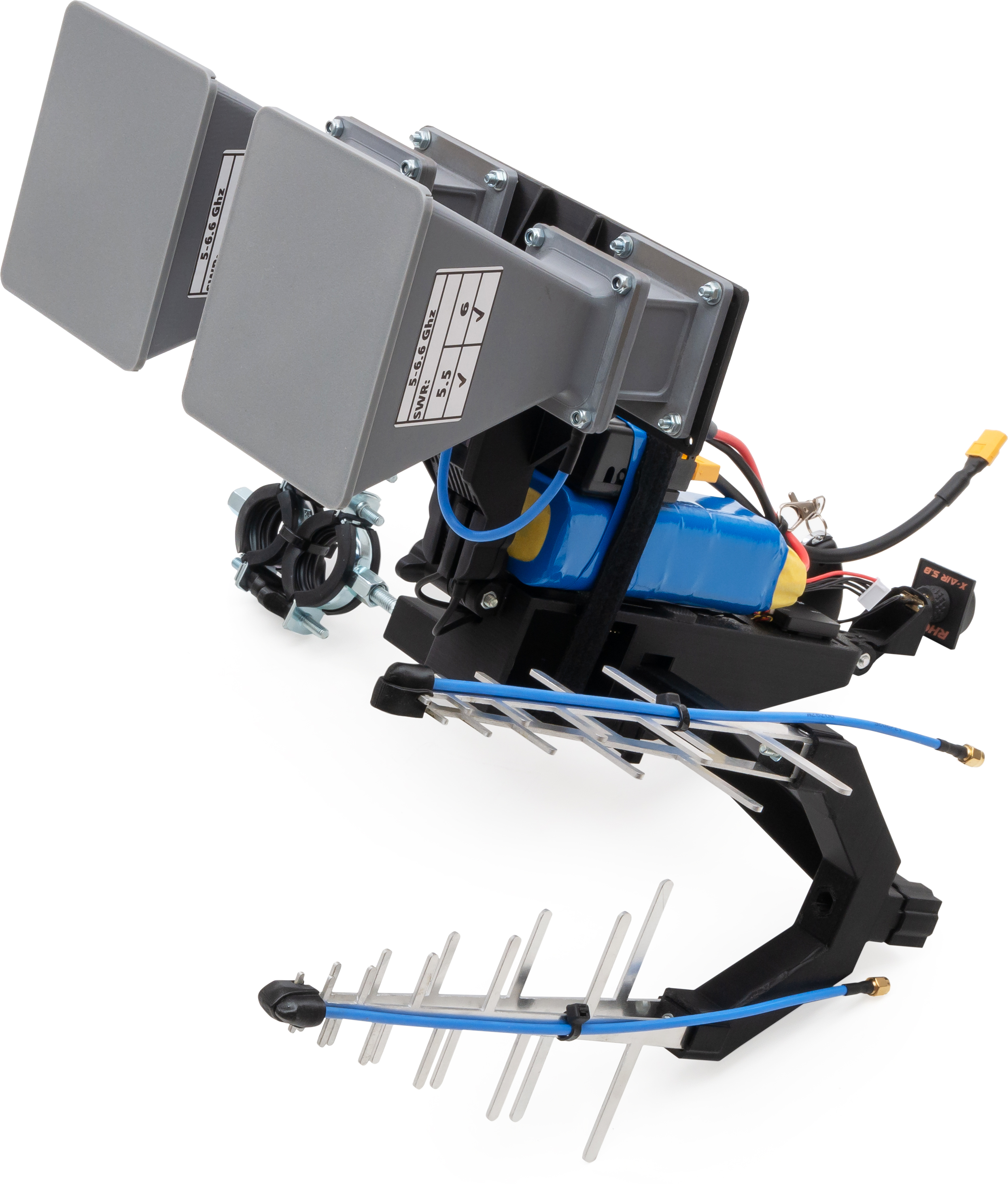 Ретранслятор FPV RavLink Відео 4.9-6.1GHz, Керування 700-1000/1750-3000MHz, ПЗ RavLink CS-0.0.2, з виходом під бліндажку (RETRIK 4.9-6.1 RAVLINK CS GX16 OUTPUT)